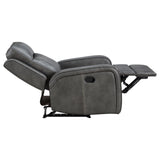 Raelynn Grey 3-Piece Upholstered Motion Reclining Sofa Set by Coaster at Eve Furniture