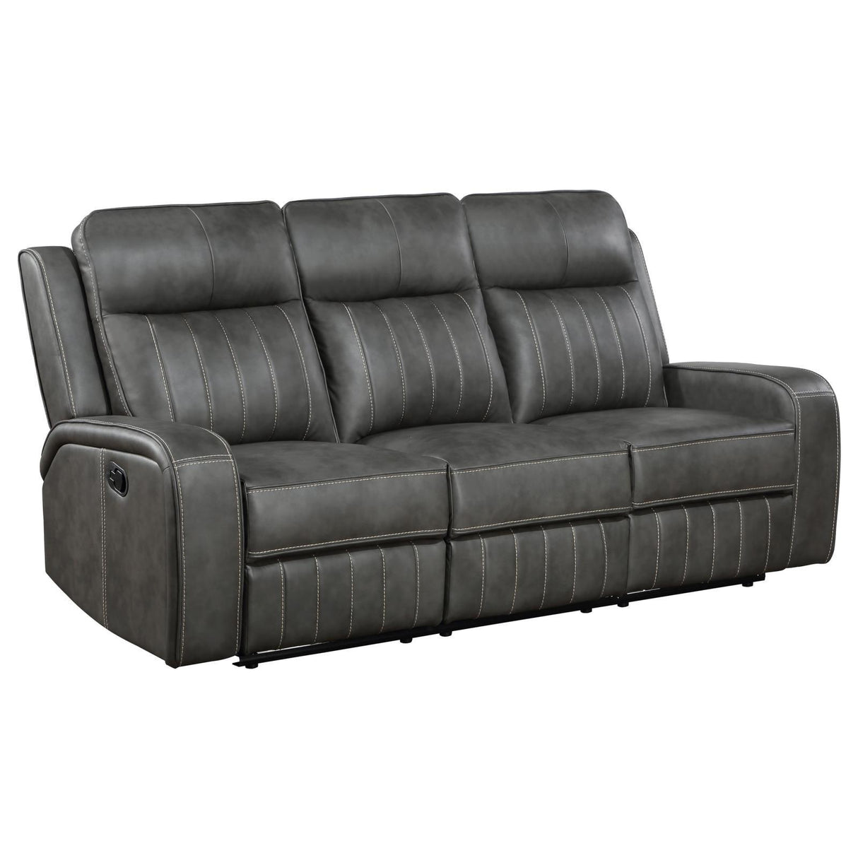 Raelynn Grey 3-Piece Upholstered Motion Reclining Sofa Set by Coaster at Eve Furniture