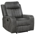 Raelynn Grey Upholstered Recliner Chair by Coaster at Eve Furniture