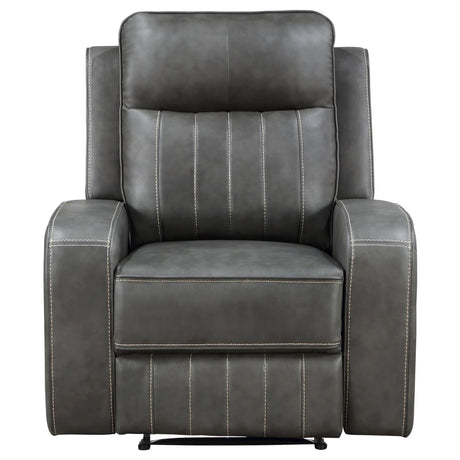 Raelynn Grey Upholstered Recliner Chair by Coaster at Eve Furniture