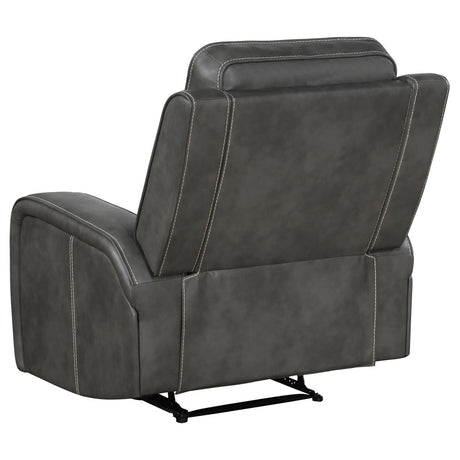 Raelynn Grey Upholstered Recliner Chair by Coaster at Eve Furniture
