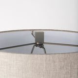 Raen (28.5"H) Gray Metal Octagonal Base w/Beige Shade Table Lamp by Mercana at Eve Furniture