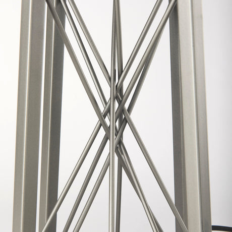 Raen Gray Metal Octagonal Base w/Beige Shade Table Lamp by Mercana at Eve Furniture