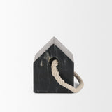 Raena Black Marble House Door Stopper by Mercana at Eve Furniture