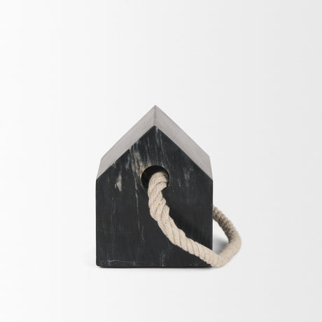 Raena Black Marble House Door Stopper by Mercana at Eve Furniture