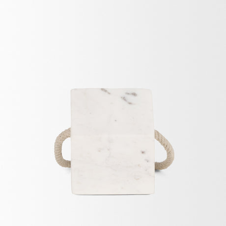 Raena White Marble House Door Stopper by Mercana at Eve Furniture
