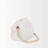 Raena White Marble House Door Stopper by Mercana at Eve Furniture