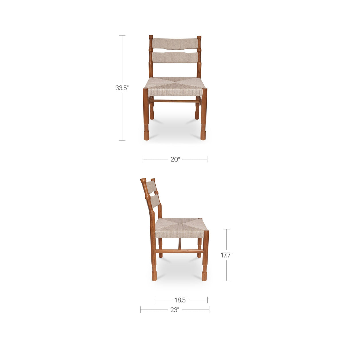 Raf Natural Outdoor Dining Chair (Set of 2) by MOES at Eve Furniture