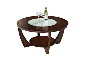 Rafael Cocktail Table w/Casters [15mm crack glass] by Steve Silver at Eve Furniture