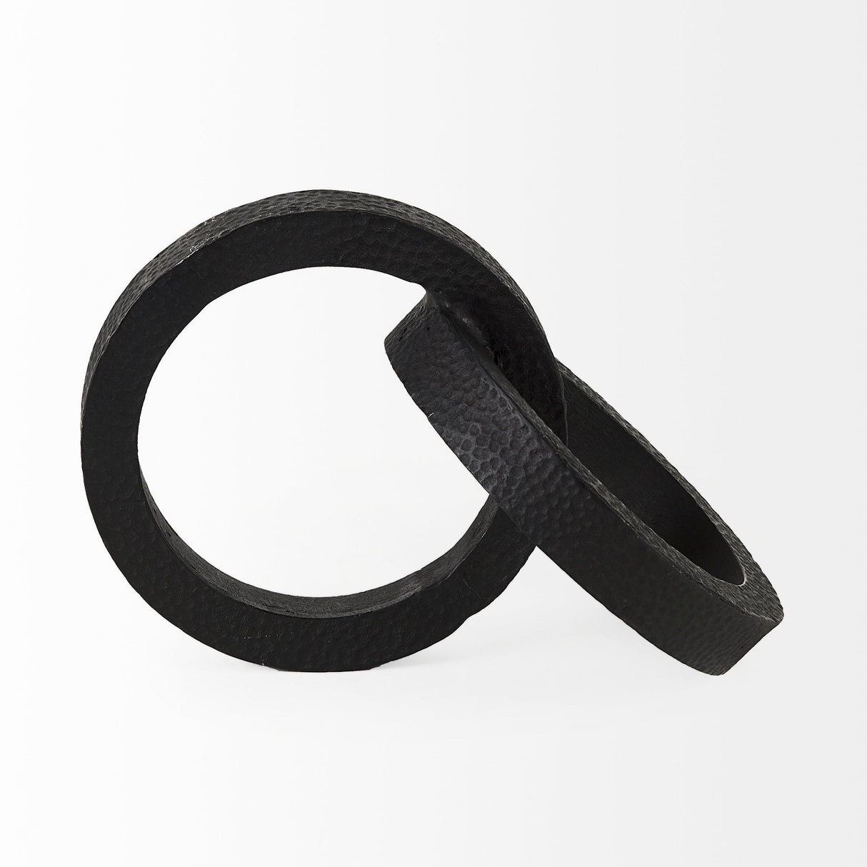 Rafiki Two Blackened Hammered Finish Metal Conjoined Circles by Mercana at Eve Furniture