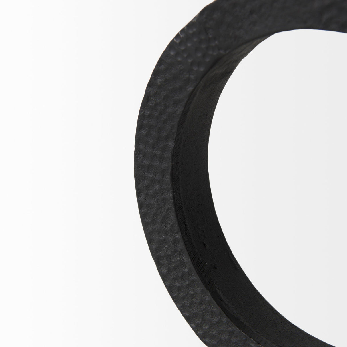 Rafiki Two Blackened Hammered Finish Metal Conjoined Circles by Mercana at Eve Furniture