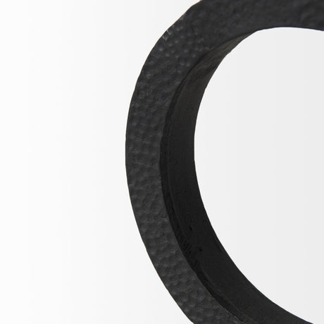 Rafiki Two Blackened Hammered Finish Metal Conjoined Circles by Mercana at Eve Furniture