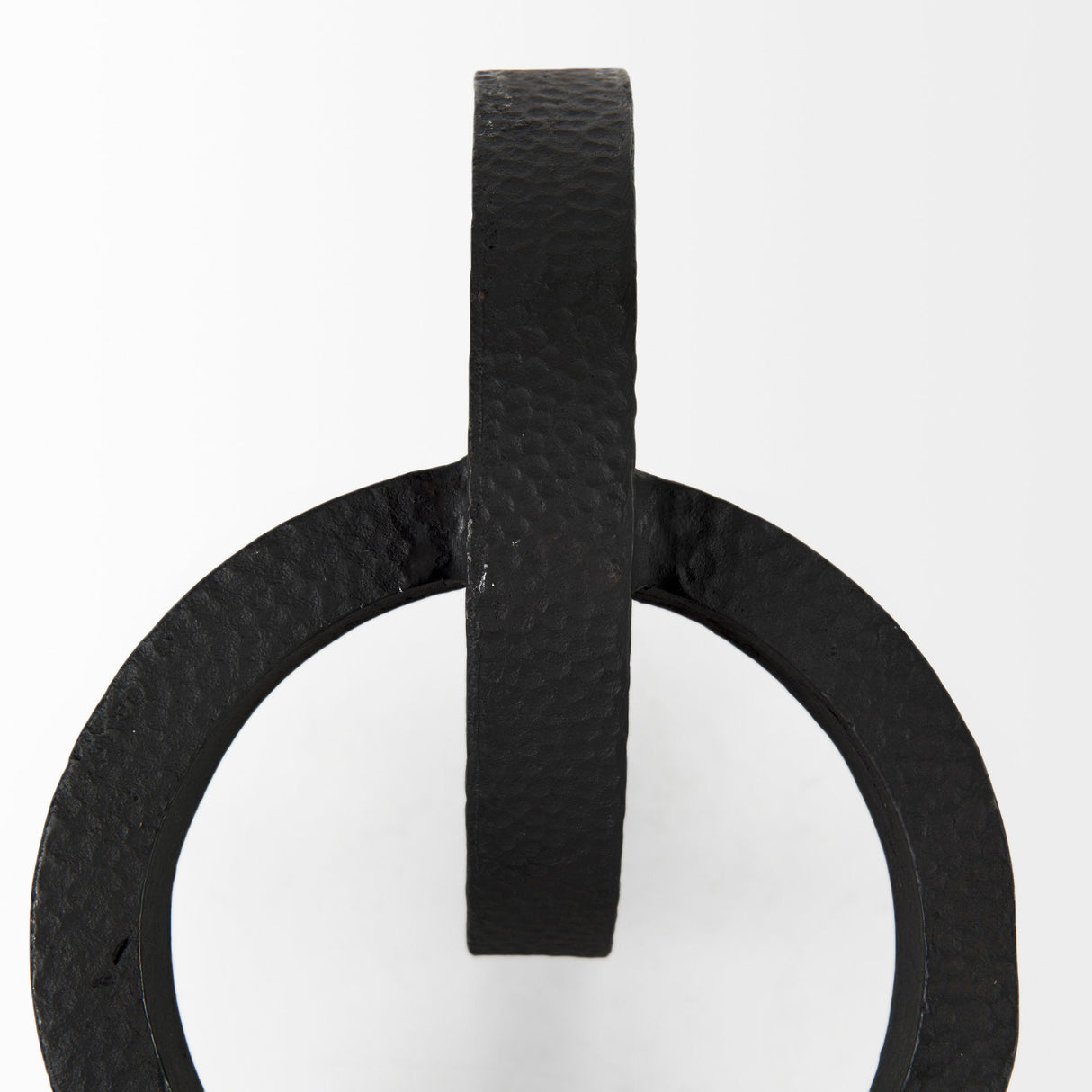 Rafiki Two Blackened Hammered Finish Metal Conjoined Circles by Mercana at Eve Furniture