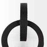 Rafiki Two Blackened Hammered Finish Metal Conjoined Circles by Mercana at Eve Furniture