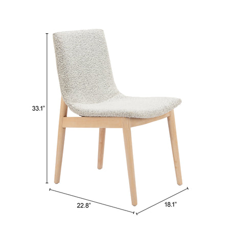 Raha Gray & Whitewashed Dining Chair (Set of 2) by Zuomod at Eve Furniture