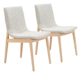 Raha Gray & Whitewashed Dining Chair (Set of 2) by Zuomod at Eve Furniture