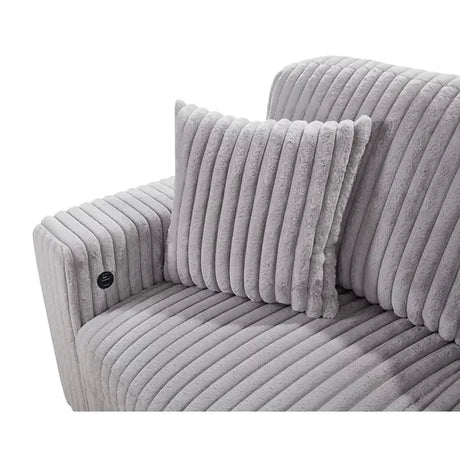 Raha Grey RAF Storage Sectional with Pull Out Bed by New Era Furniture US at Eve Furniture