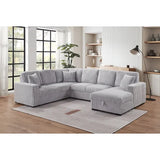 Raha Grey RAF Storage Sectional with Pull Out Bed by New Era Furniture US at Eve Furniture
