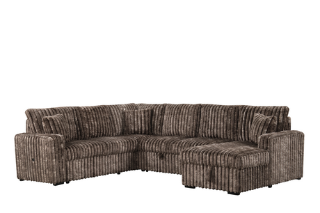 Raha II Brown Storage Sectional by New Era Innovations at Eve Furniture