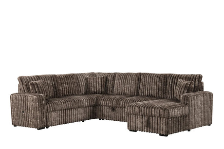 Raha II Brown Storage Sectional by New Era Innovations at Eve Furniture