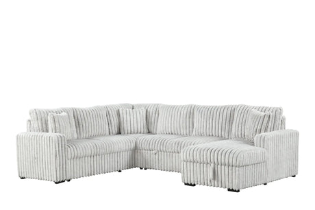 Raha II Grey Storage Sectional by New Era Innovations at Eve Furniture