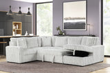 Raha II Grey Storage Sectional by New Era Innovations at Eve Furniture