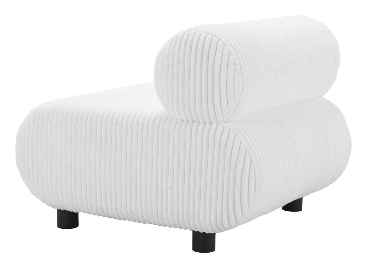 Rahat White Accent Chair by Zuomod at Eve Furniture