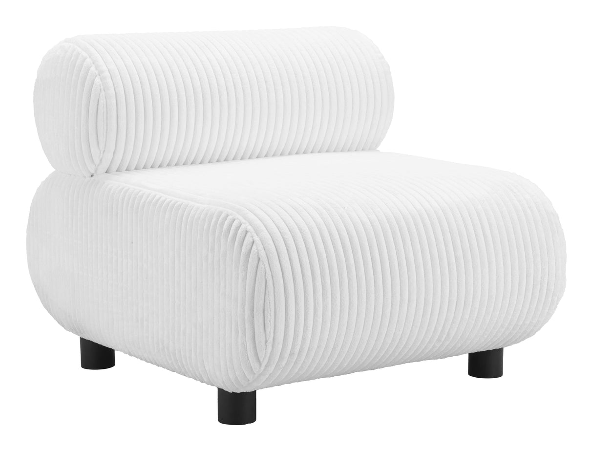 Rahat White Accent Chair by Zuomod at Eve Furniture