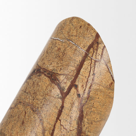 Rahima Brown Forest Marble Angled Bookends by Mercana at Eve Furniture
