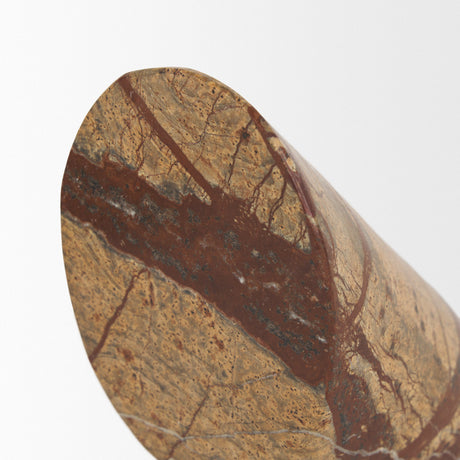 Rahima Brown Forest Marble Angled Bookends by Mercana at Eve Furniture