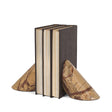 Rahima Brown Forest Marble Angled Bookends by Mercana at Eve Furniture