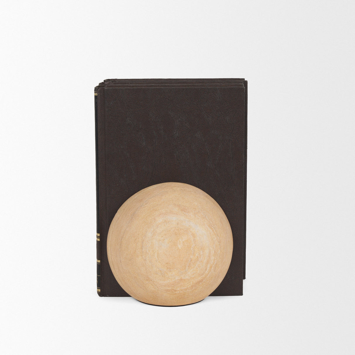 Rahmi Sandstone Orb Bookends by Mercana at Eve Furniture