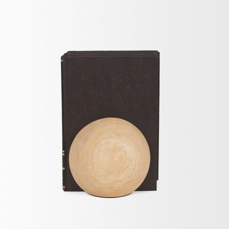 Rahmi Sandstone Orb Bookends by Mercana at Eve Furniture