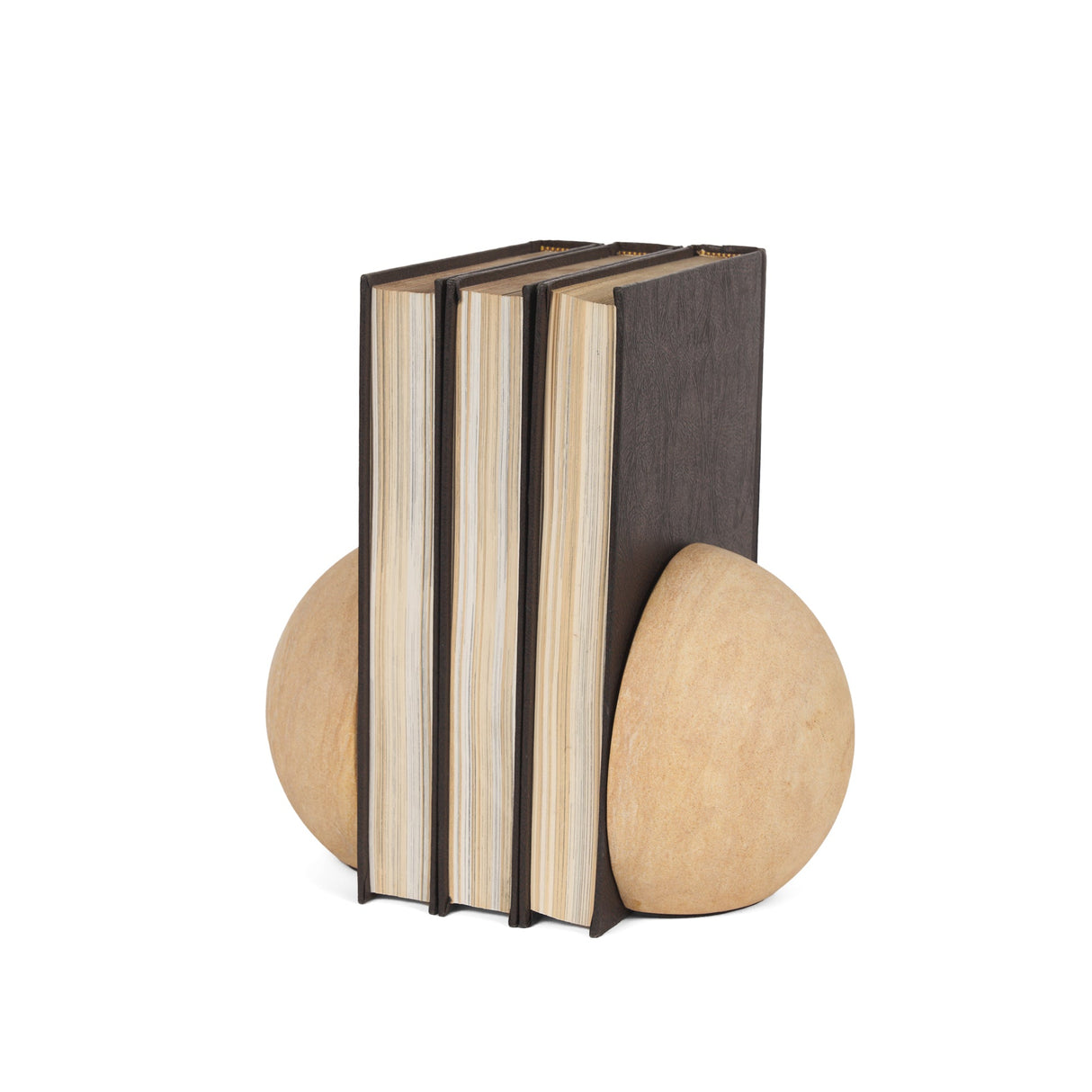 Rahmi Sandstone Orb Bookends by Mercana at Eve Furniture