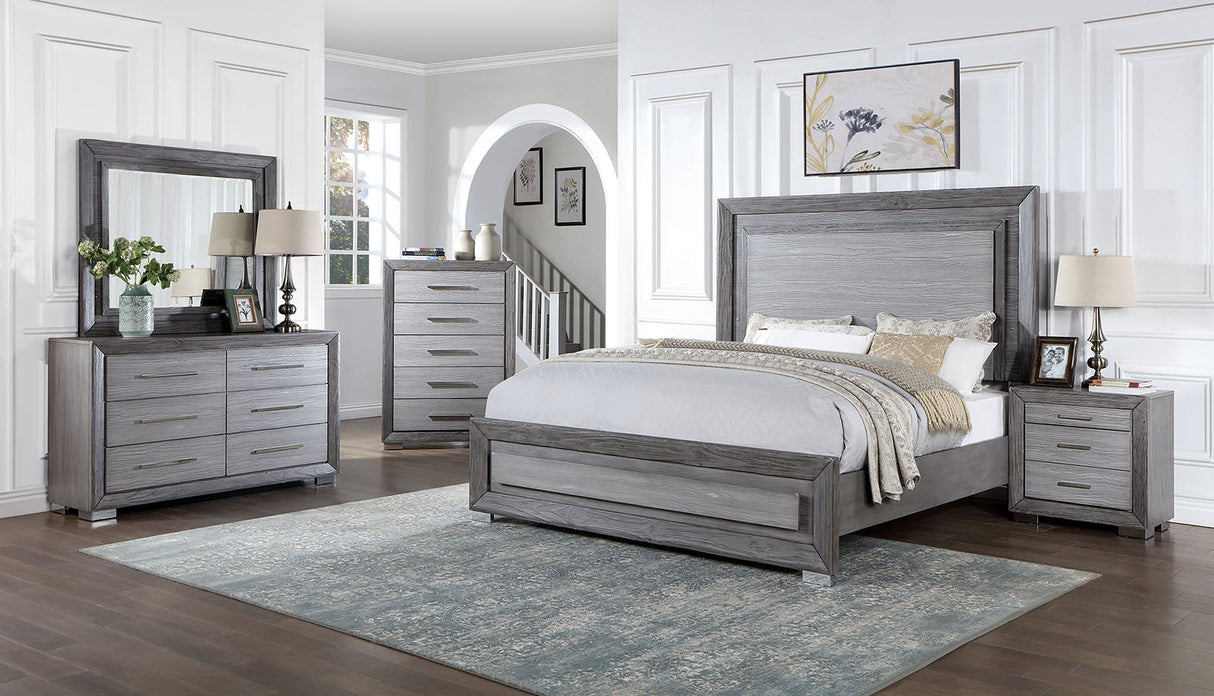 Raiden Gray King Bed by Furniture of America at Eve Furniture