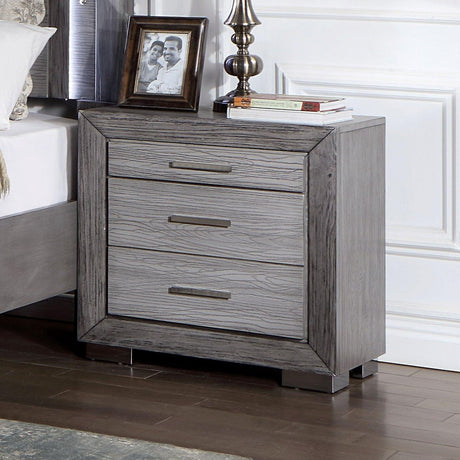 Raiden Gray Night Stand by Furniture of America at Eve Furniture