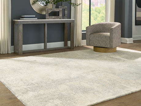 Raif Gray/White/Cream Extra Large Rug by Ashley at Eve Furniture