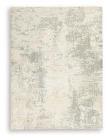 Raif Gray/White/Cream Large Rug by Ashley at Eve Furniture