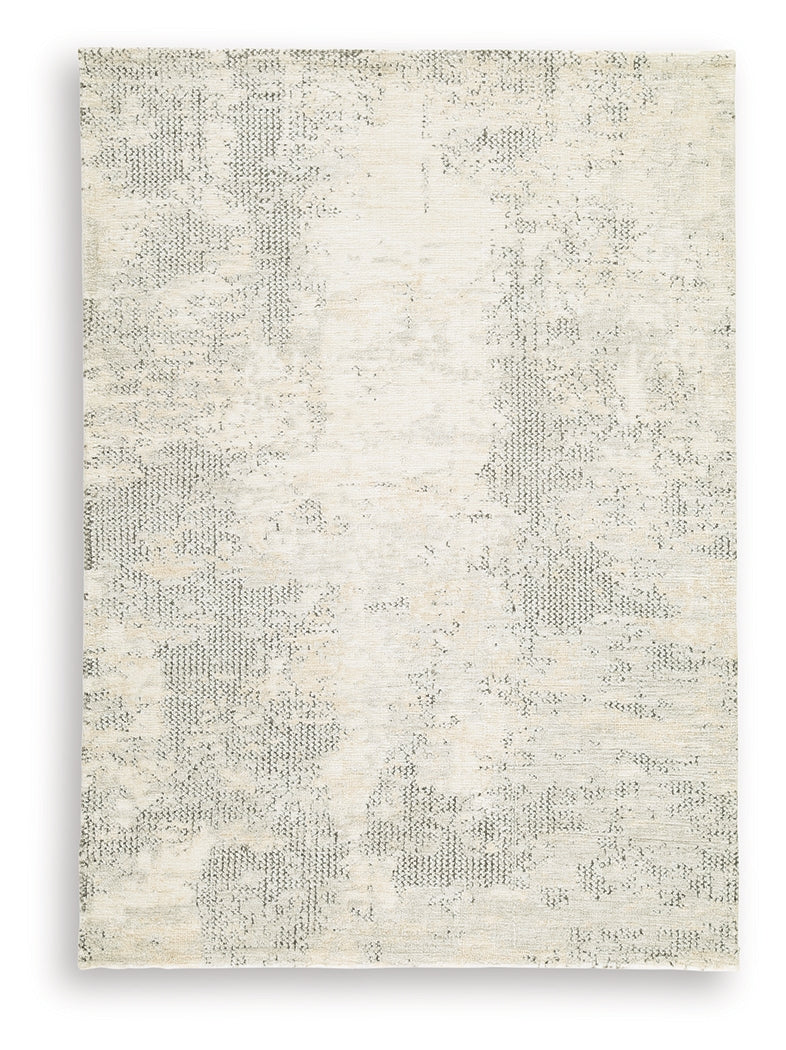 Raif Gray/White/Cream Medium Rug by Ashley at Eve Furniture