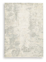 Raif Gray/White/Cream Medium Rug by Ashley at Eve Furniture
