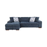 Raife Blue 2-Piece Sectional with Left Chaise by Homelegance at Eve Furniture
