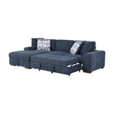 Raife Blue 2-Piece Sectional with Left Chaise by Homelegance at Eve Furniture
