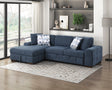 Raife Blue 2-Piece Sectional with Left Chaise by Homelegance at Eve Furniture