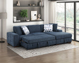 Raife Blue 2-Piece Sectional with Right Chaise by Homelegance at Eve Furniture