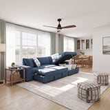 Raife Blue 2-Piece Sectional with Right Chaise by Homelegance at Eve Furniture