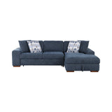 Raife Blue 2-Piece Sectional with Right Chaise by Homelegance at Eve Furniture