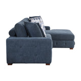 Raife Blue 2-Piece Sectional with Right Chaise by Homelegance at Eve Furniture