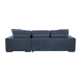 Raife Blue 2-Piece Sectional with Right Chaise by Homelegance at Eve Furniture