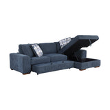 Raife Blue 2-Piece Sectional with Right Chaise by Homelegance at Eve Furniture