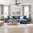Raife Blue 2-Piece Sectional with Right Chaise by Homelegance at Eve Furniture